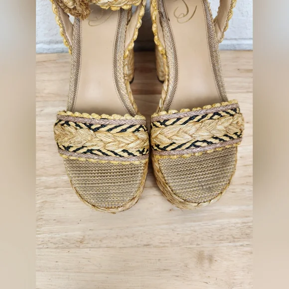 Sam edelman Iliana Heeled Sandals Womens 9 Espadrille Ankle Strap Platform Shoes - Picture 4 of 11